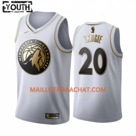 Maillot NBA Minnesota Timberwolves Josh Okogie 20 Nike 2019-20 Blanc Golden Edition Swingman - Enfant